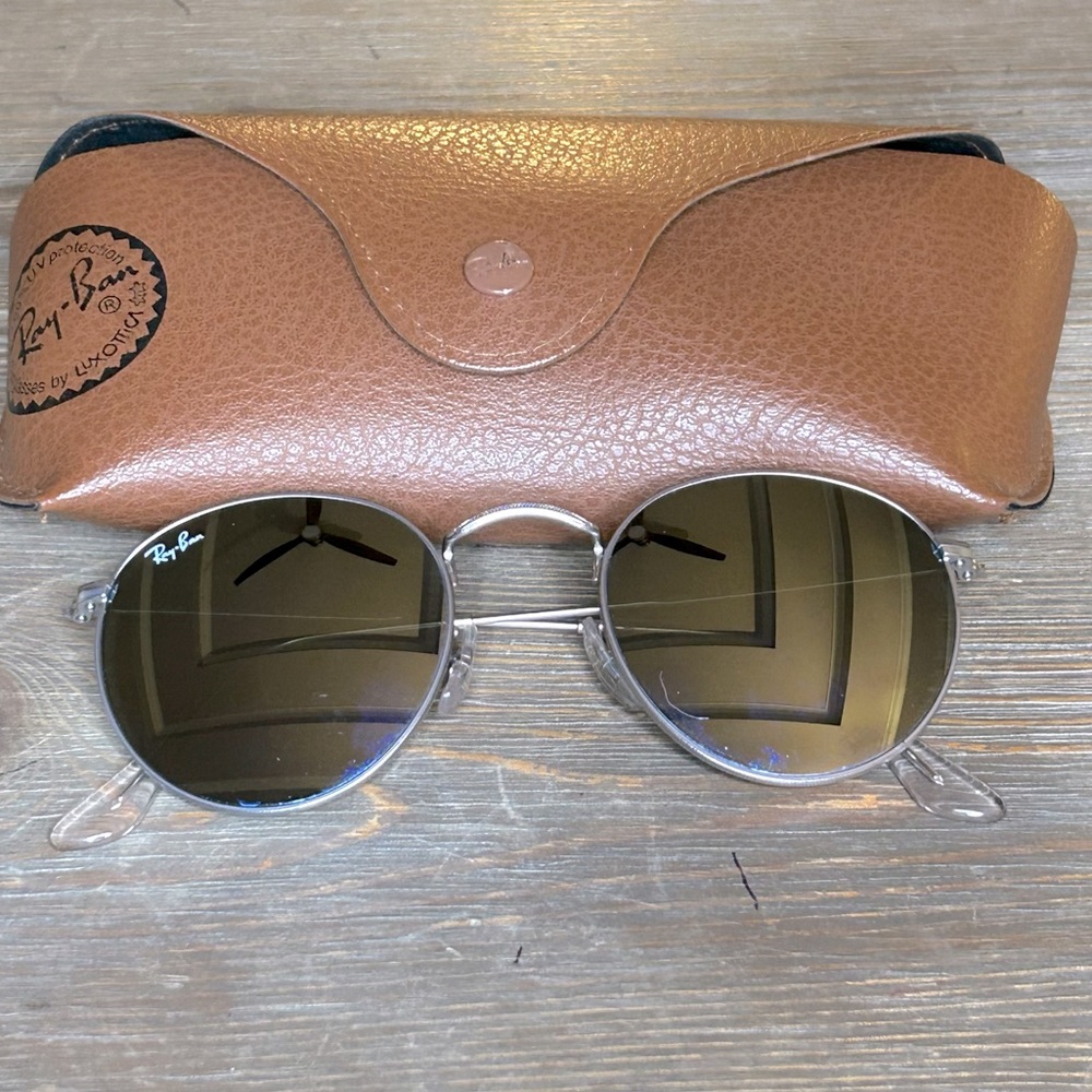 Ray-ban Round Sunglasses Silver Mirrored